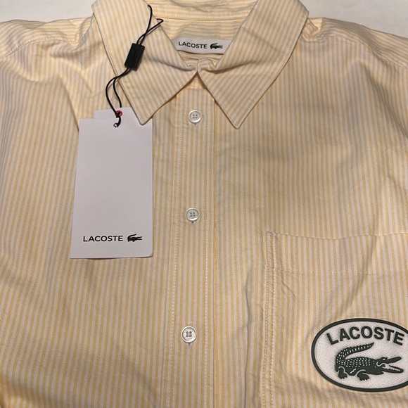 LACOSTE Striped Button-down Long Sleeve Shirt - Picture 5 of 5